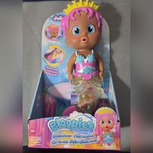 Bloopies Shimmer Mermaid Doll Juli Pink Hair Crown Bath Toy NEW IMC Toys